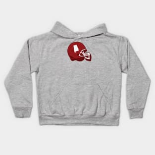 Alabama Outline Football Helmet Kids Hoodie